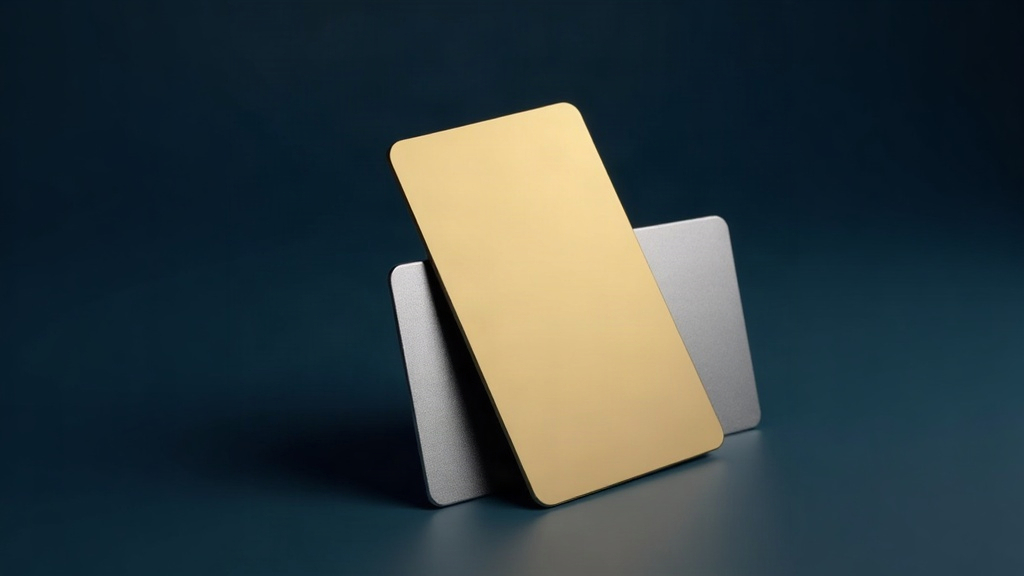 Unbranded gold and platinum charge cards, the two tiers a non-resident builds towards