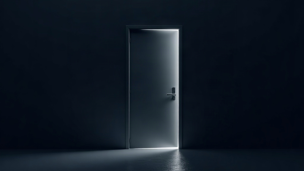 A closed door with light beneath, representing how card approval actually works