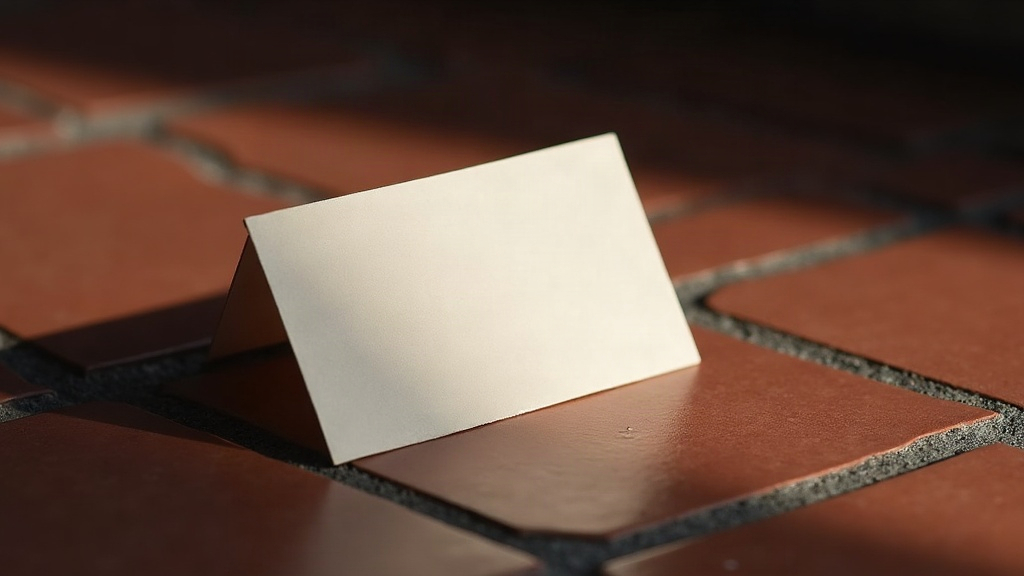 A card on terracotta, representing applying for US cards from Spain