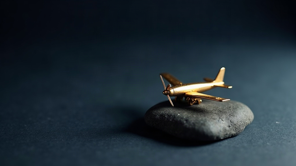 A model aeroplane, representing cards earning airline miles