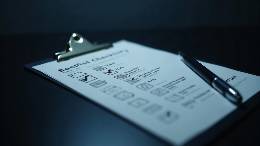 A checklist and pen, representing the requirements a US business bank sets