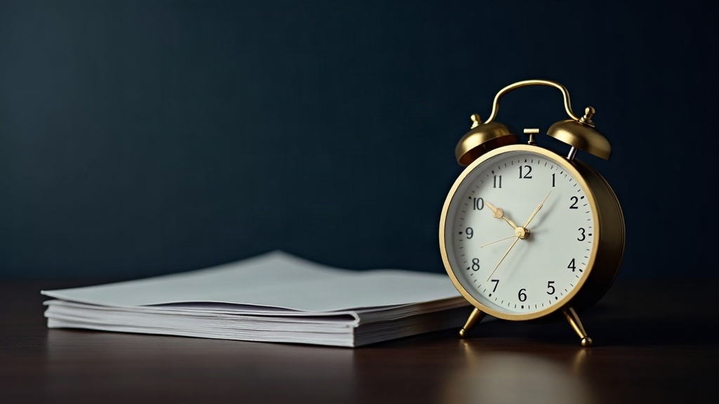A clock and papers, representing the timeline of forming a US LLC from the Netherlands