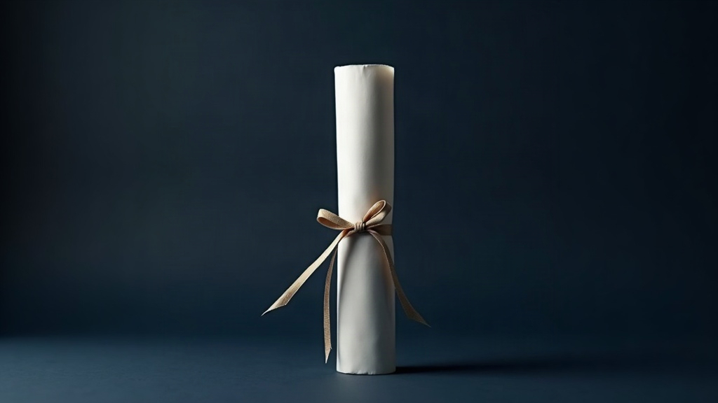 A rolled certificate, representing US LLC registration from Romania