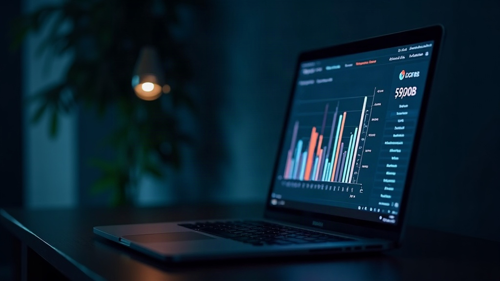 A multi-currency business account interface on a laptop, held by a non-resident LLC