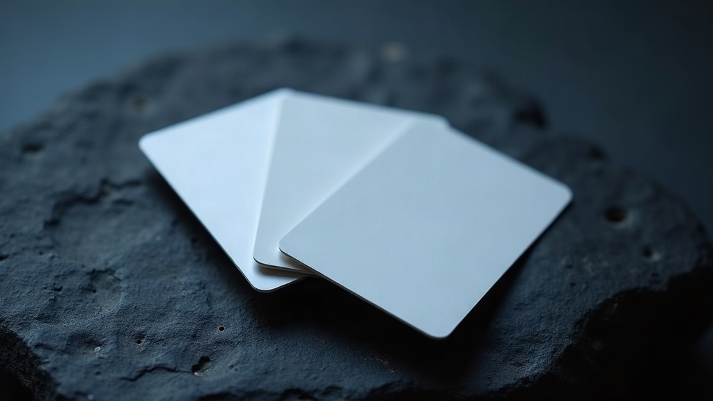 Three unbranded cards fanned out, representing a choice of US business accounts