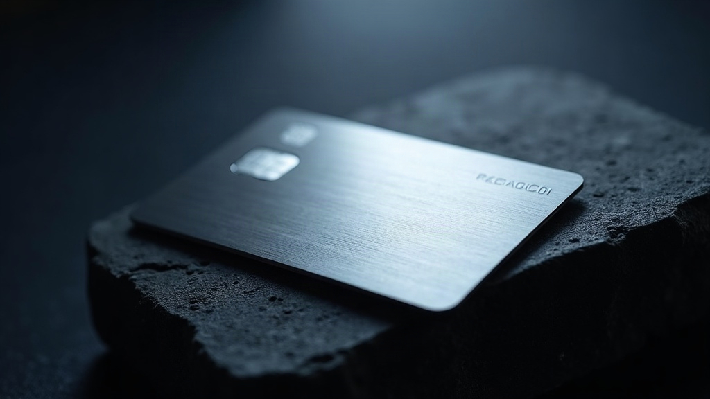 An unbranded premium metal charge card, the tier that needs a seasoned US credit file