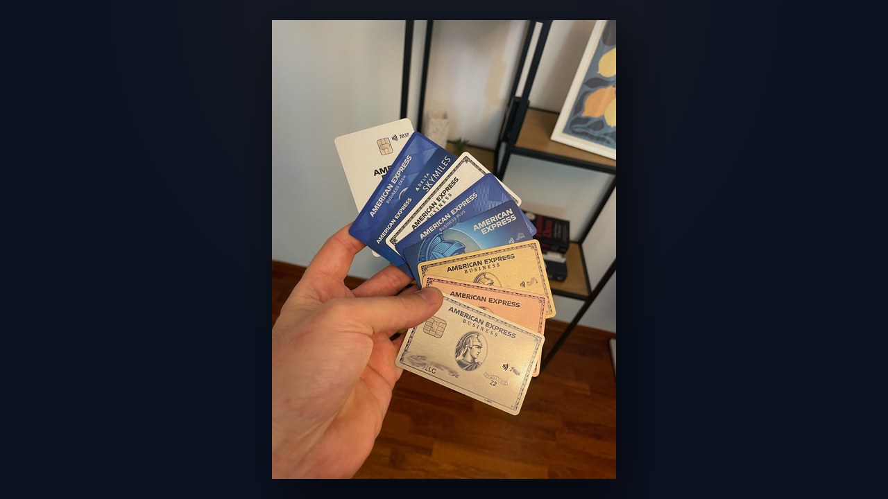 A fan of US business cards held by a non-resident founder