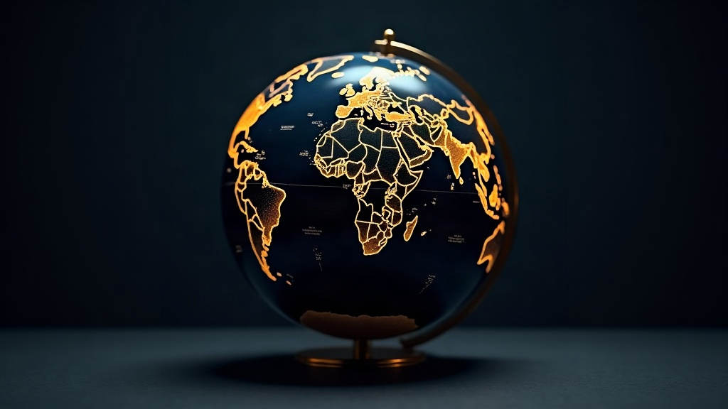 A globe with some regions in shadow, representing the countries a US fintech will not serve