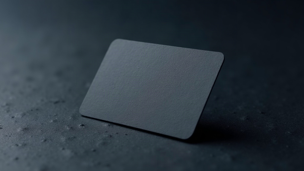 An unbranded business charge card, the kind issued against a US credit file