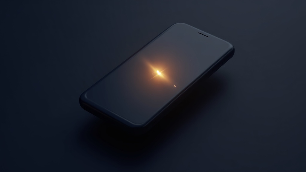 A sleek banking app on a phone against a dark navy background
